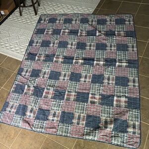 Eddie Bauer Multicolor Plaid Patchwork Quilt